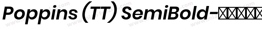 Poppins (TT) SemiBold字体转换